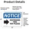 Signmission Restrooms This Way Please (Right Arrow) Sign With Symbol, 5 in W x Rectangle, Vinyl Decal OS-2PACK-NS-D-35-L-18099 - alternate 3